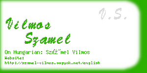 vilmos szamel business card